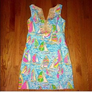 Lilly Pulitzer you gotta regatta shift dress